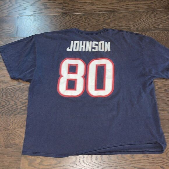Vintage used Houston Texans Johnson worn nfl jersey t shirt 3XL retro style - Picture 1 of 2